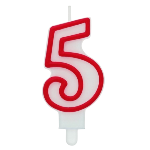Świeczka urodzinowa "5" 7cm cyfra Penword