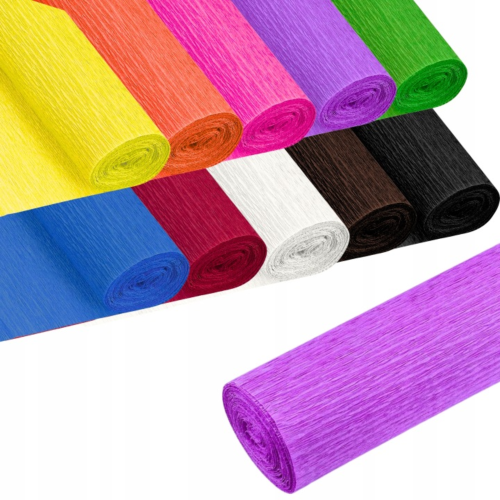 Krepina Włoska 25x250cm ZESTAW 10 KOLORÓW 180g