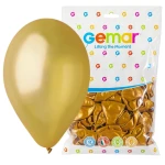 Balony Metaliczne Złote GEMAR '5' 100 szt. 