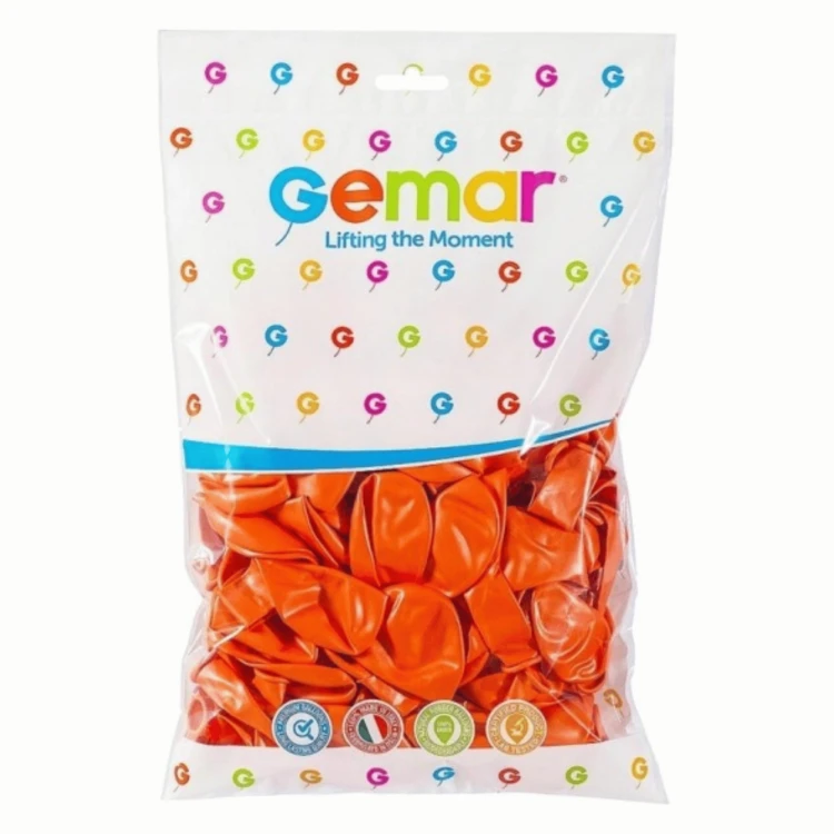 Balony metalizowane pomarańczowe PERŁOWE