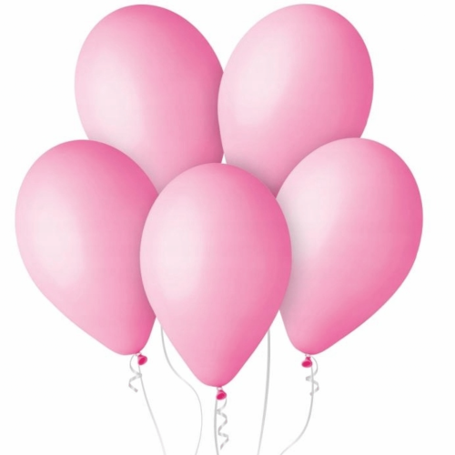 Balony metaliczne perłowe JASNE RÓŻOWE '5'