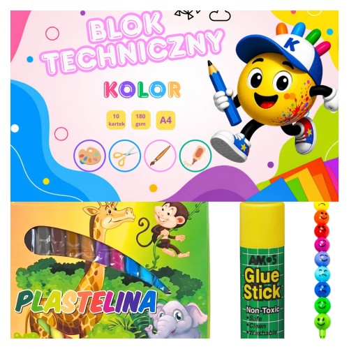 Wyprawka Szkolna 3 Klasa HelloKids Blok Plastelina Kredki Kl