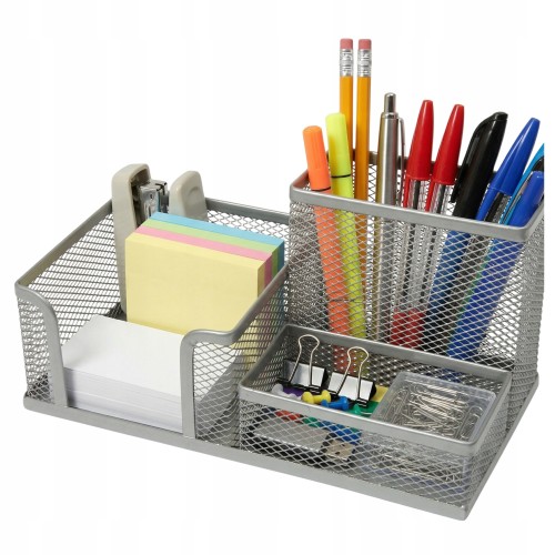 przybornik-na-biurko-na-dlugopisy-karteczki-3-przegrody-organizer-srebrny-2